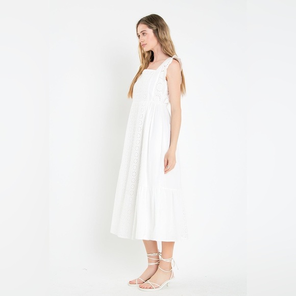 English Factory Eyelet Maxi Dress White NWT - Picture 4 of 16